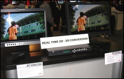 JVC demo of professional Real Time 2D - 3D Conversion