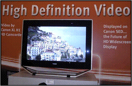 Cannon/Toshiba SED effort shown at CES 2006 with a 37
