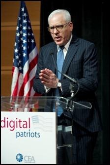 David Rubenstein, Managing Director of Carlyle Group, acceptance speech (photo CEA)