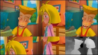 Sample of images arranged within a 1080p frame with the 3DZ Tile Format