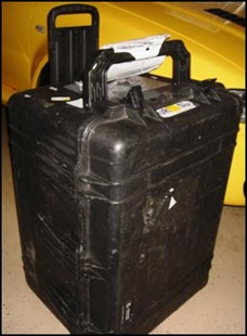 Travel box for CPU, keyboard, mouse, wires of Sony HP 4K server